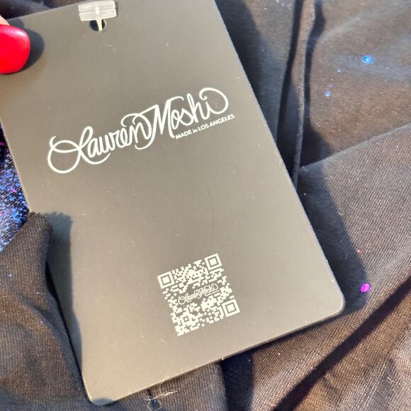 NWT LAUREN MOSHI Kinzington Galaxy Lip Tank Top Sz S Paint Splatter Sleeveless - Picture 7 of 9